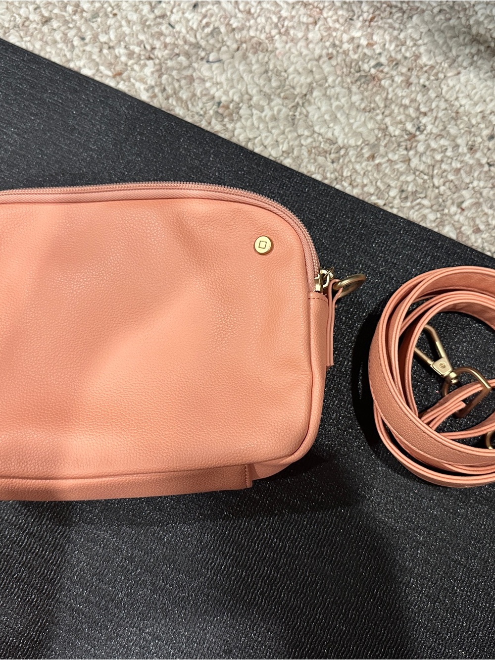 Thirty one gifts Coral Double Zip Crossbody Bag with Adjustable Strap